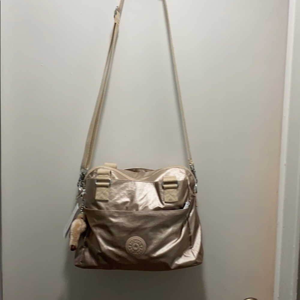Kipling handbag gold metallic Felicity